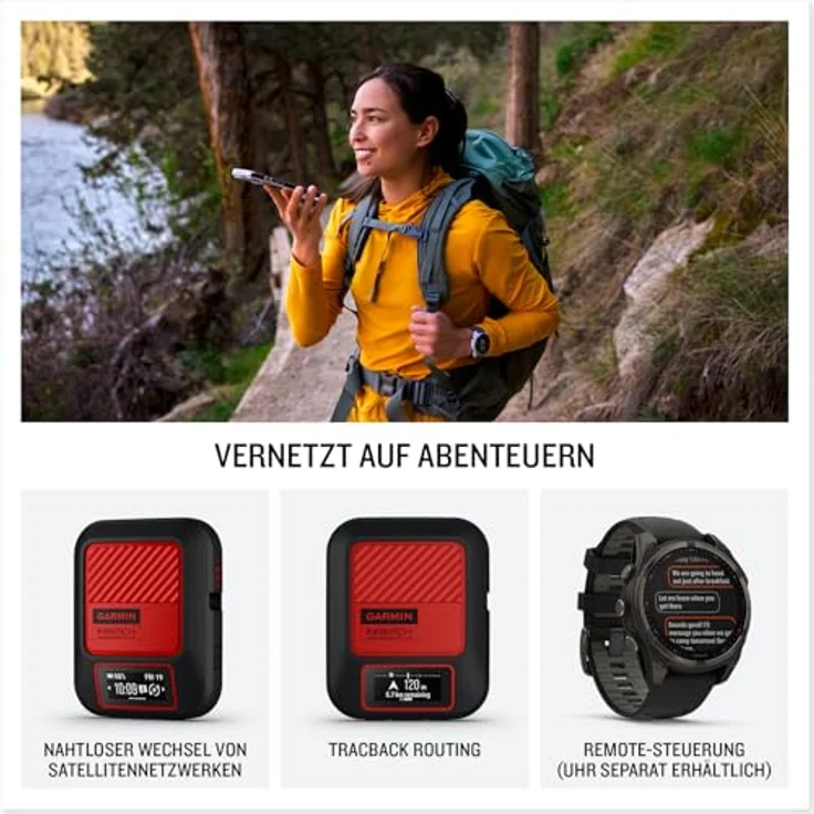 Garmin inReach Messenger Plus, Satelliten-Kommunikationsgerät mit 2-Wege-Kommunikation, Multimedia-Nachrichten, interaktivem SOS-Notruf, Akkulaufzeit bis zu 25 Tage – Bild 4