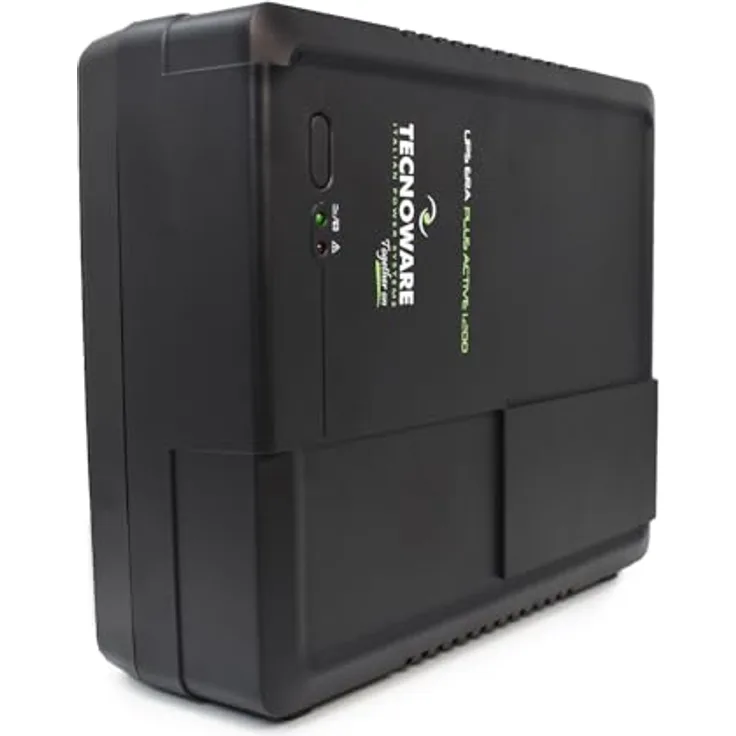 Tecnoware Power Systems - UPS ERA PLUS ACTIVE 1200, Unterbrechungsfreie Stromversorgung für PC mit Active PFC, Mac, Gaming-Konsole, 1200VA, schwarz