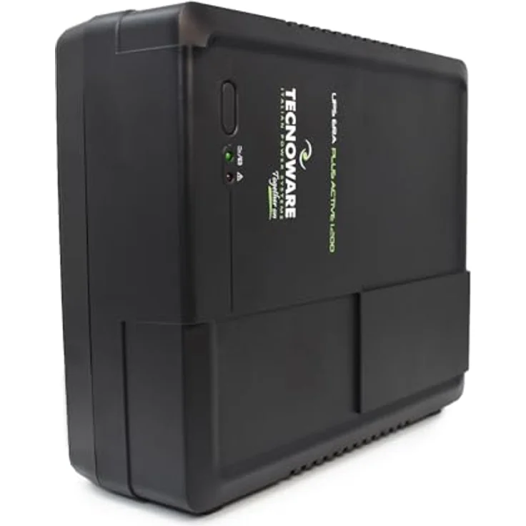 Tecnoware Power Systems - UPS ERA PLUS ACTIVE 1200, Unterbrechungsfreie Stromversorgung für PC mit Active PFC, Mac, Gaming-Konsole, 1200VA, schwarz – Bild 1