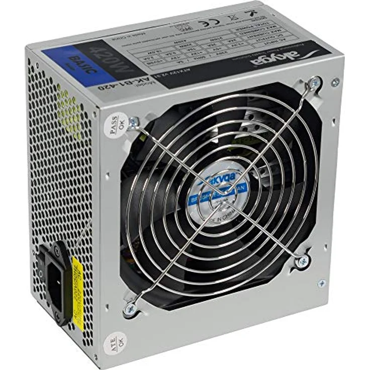 Akyga AK-B1-700, 700W ATX Netzteil mit 5 SATA- und 2 PCI-E Schnittstellen, grau – Bild 2