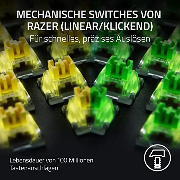 Razer BlackWidow V4 Pro - Mechanische Gaming-Tastatur Chroma RGB (grüne mechanische Switches, Befehlsrad und 8 Makro-Tasten, Multifunktionsrolle) DE Layout | Schwarz – Bild 2