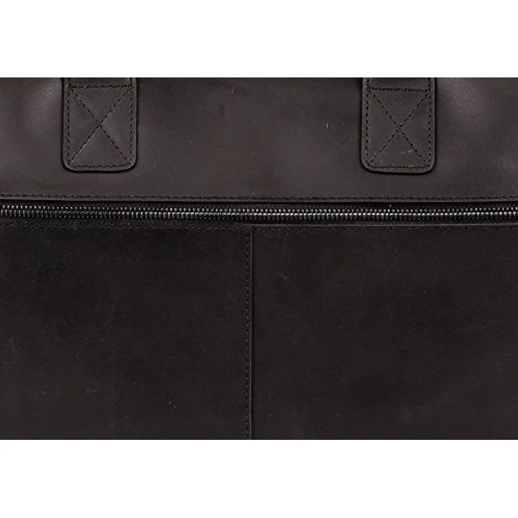 Burkely Vintage Taylor Aktentasche, 100% Leder, 40 cm mit Laptopfach, schwarz – Bild 4
