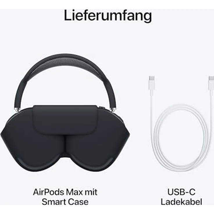 Apple AirPods Max (2024), Apple Siri, Space Grau Over-Ear-Kopfhörer mit Bluetooth, Mikrofon, Noise Cancelling, geeignet für iPhone, polarstern – Bild 6