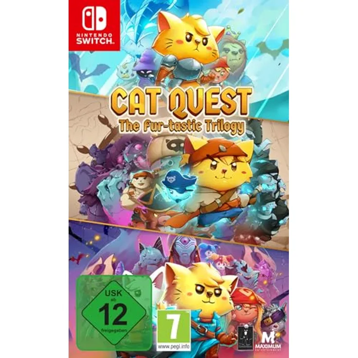 maximum entertainment uk limited Cat Quest: The Fur-tastic Trilogy [Nintendo Switch] - Mehrfach preisgekröntes Action-Rollenspiel, inklusive The World of Cat Quest Digital Artbook und exklusivem Vinyl-Sticker