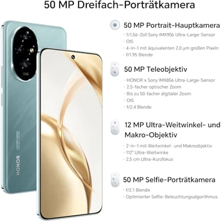 Honor 200 Smartphone (17 cm/6,7 Zoll, 256 GB Speicherplatz) – Bild 3