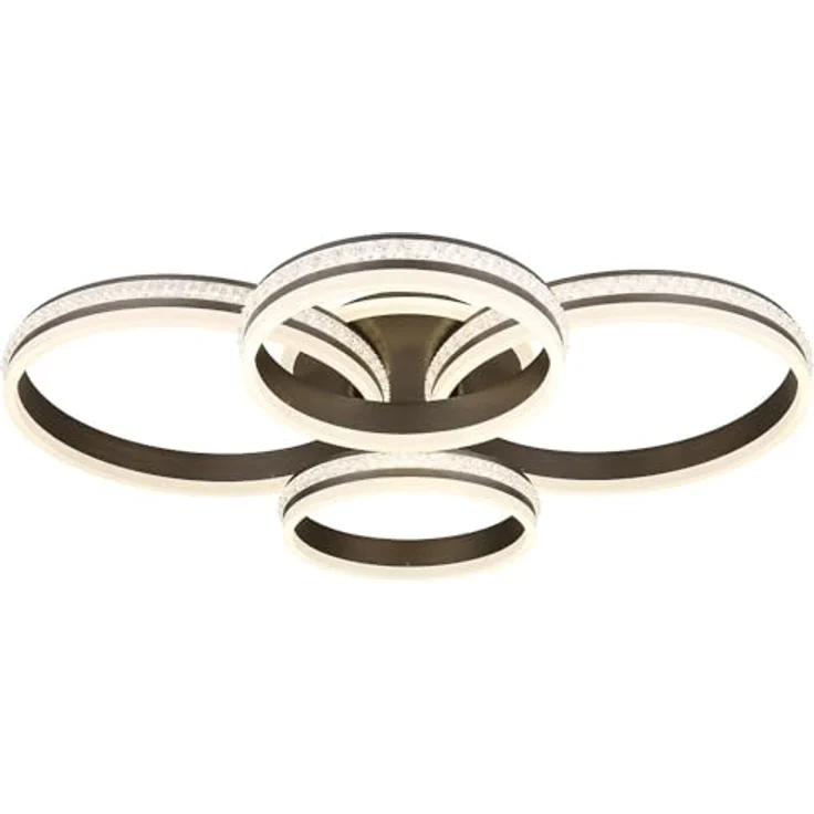 Globo Deckenleuchte Deckenlampe LED Fernbedienung Memory L 85 cm, Smarte Deckenbeleuchtung, Nachtlicht, Silber – Bild 4