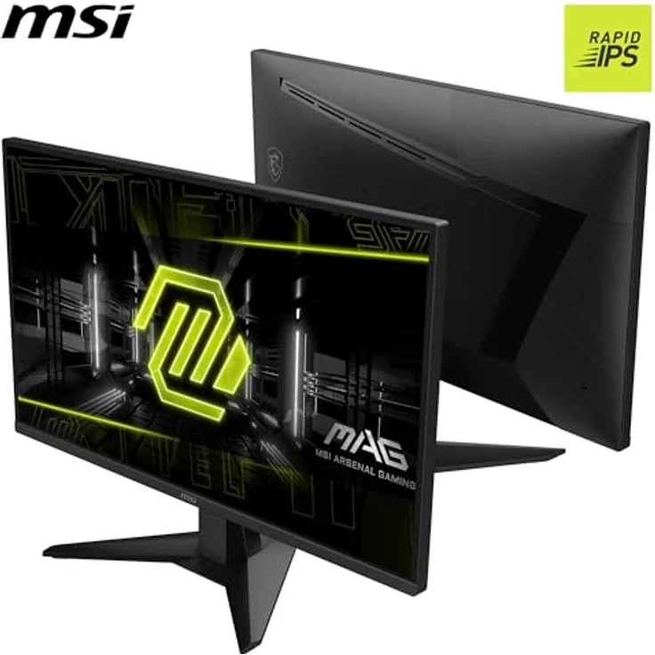 MSI MAG 275QF 68.6 cm WQHD Gaming Monitor - 2560x1440 Rapid IPS Panel, 180Hz / 0.5ms (GtG, Min.), 101% sRGB Farbraum, rahmenloses Design, HDR Ready - DisplayPort 1.4, HDMI 2.0b (WQHD@144Hz) - Schwarz – Bild 2