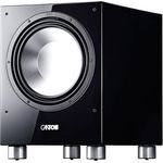 Canton Sub 1201 schwarz high-Gloss, aktiver Subwoofer mit Bassreflexsystem und 750 Watt Musikbelastbarkeit