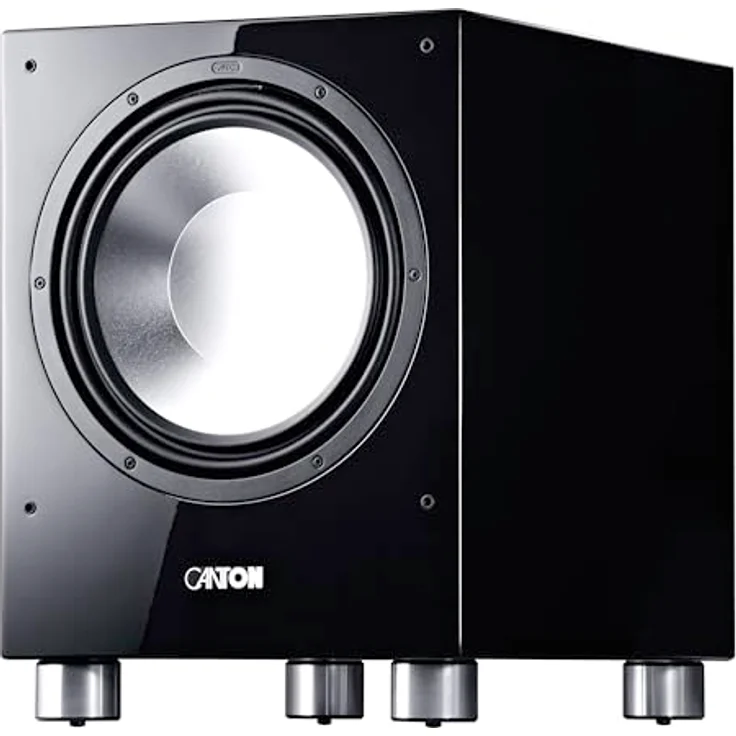 Canton Sub 1201 schwarz high-Gloss, aktiver Subwoofer mit Bassreflexsystem und 750 Watt Musikbelastbarkeit – Bild 1