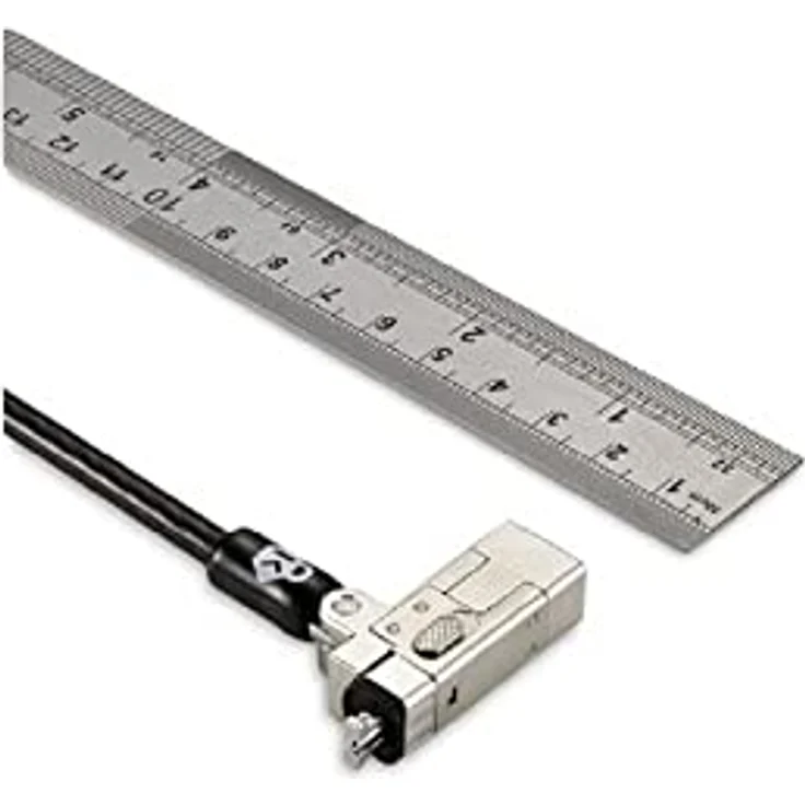 Kensington Slim NanoSaver 2.0 Laptopschloss mit Schlüssel, Abschließbares Diebstahlsicheres Karbonstahlseil, Flaches, Dünnes Profil, Universelle Passform, 1,8 m Kabel aus Karbonstahl (K65021WW) – Bild 3
