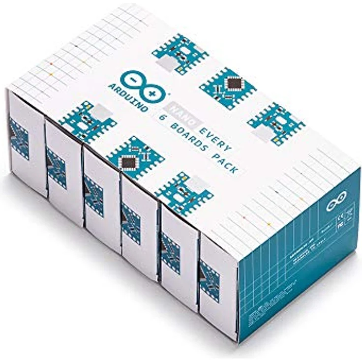 Arduino Nano Every 6er-Pack Mikrocontroller 5V, ATMega4809, 48KB Flash Speicher, kompaktes Design 45x18mm – Bild 1