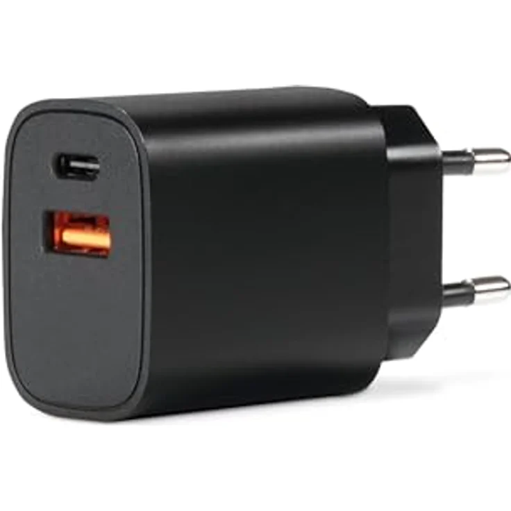 TechniSat USB-C Netzteil 2 Port Schnellladegerät, 30W USB-C und 18W USB-A Ausgang, kompakt und leicht, Schwarz – Bild 1