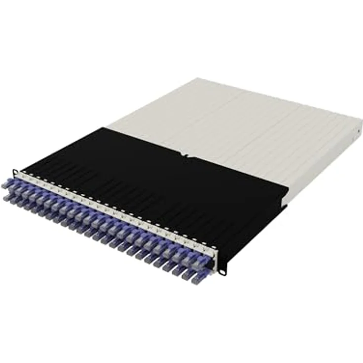 PATCHBOX ONE 30 RU Cat.6a Patchpanel mit 24 Anschlüssen, einziehbarem Kabelmanagementsystem und 10 GB flachen Kabeln für 48,3 cm Racks, UTP, 5 Jahre Garantie – Bild 3