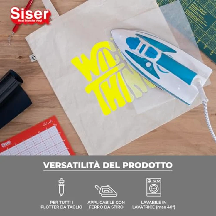 Siser Fluo Transferfolie, PVC-frei, Schnittbreite 30 cm, gelb, hohe Waschbeständigkeit – Bild 5