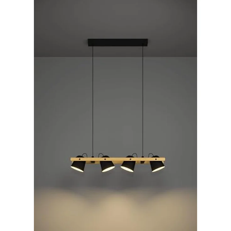 Eglo Hornwood-Z LED-Pendelleuchte, RGB/CCT, 79,3 cm x 20,9 cm, Schwarz-Braun, smarte Deckenbeleuchtung mit App-Steuerung – Bild 9
