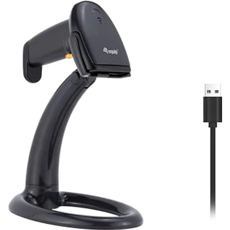 equip Barcode Handscanner CCD Kabel USB              schwarz, Barcode-Scanner, Schwarz – Bild 4