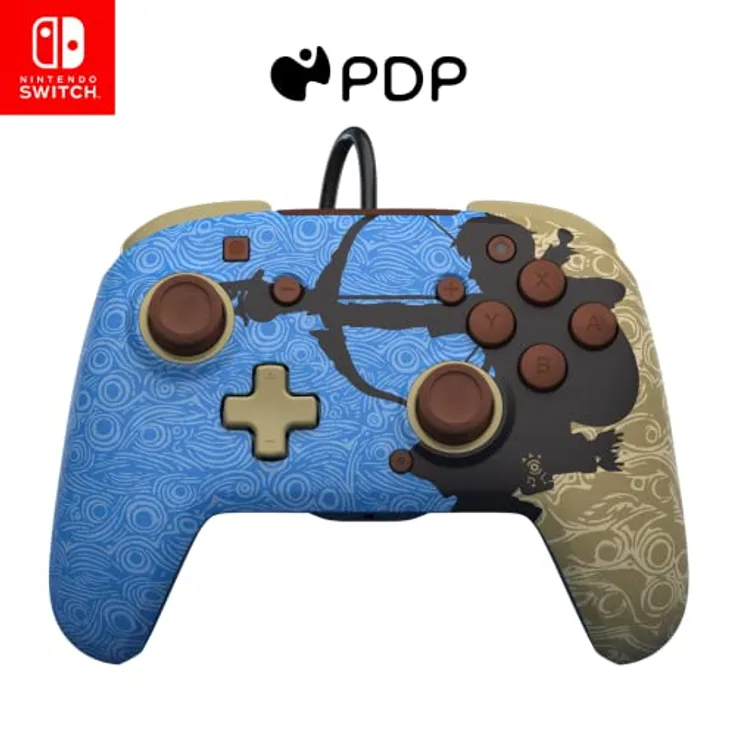 PDP Switch Rematch Wired controller Ancient Arrows ZELDA Officially Licensed by Nintendo - Customizable buttons, sticks, triggers, and paddles - Ergonomic Controllers