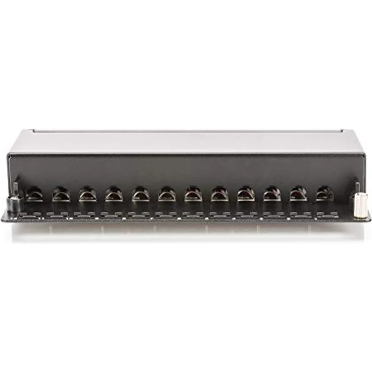 Digitus DN-91612SD-EA 12 Port Netzwerk-Patchbox CAT 6a, 1 HE, Schwarz (RAL 9005), vollgeschirmte RJ45-Buchsen für optimale Performance – Bild 9