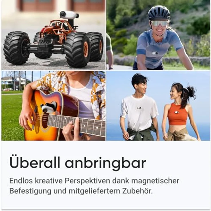 Insta360 GO 3S 128 GB - Tragbare 4K Mini-Kamera, Freihand-POVs, Stabilisierung, 140 min Akku, 10 m wasserdicht, KI-Bearbeitung, Apple Find My, für Vlogs, Reisen, Outdoor – Bild 4