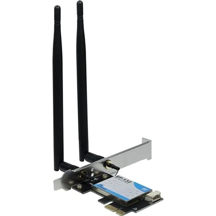 Inter-Tech Wi-Fi 5 PCIe Adapter EP-132 Antenne,Bluetooth 4.2 mit bis zu 600Mbps Geschwindigkeit – Bild 1