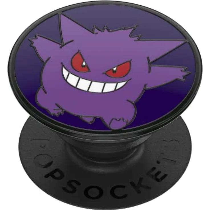PopSockets: PopGrip - Ausziehbarer Sockel und Griff mit einem Austauschbarem Top für Smartphones und Tablets - Pokémon - Glow-in-The-Dark Gengar Enamel