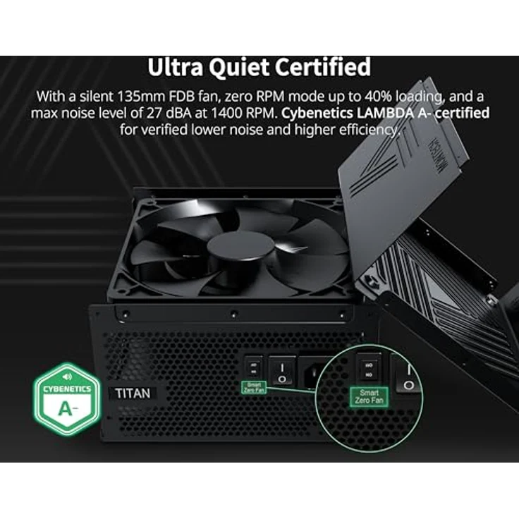 Montech Titan 1200W - 80 Plus & Cybenetics Gold, modular, PCIe 5.0-1200 Watt – Bild 4