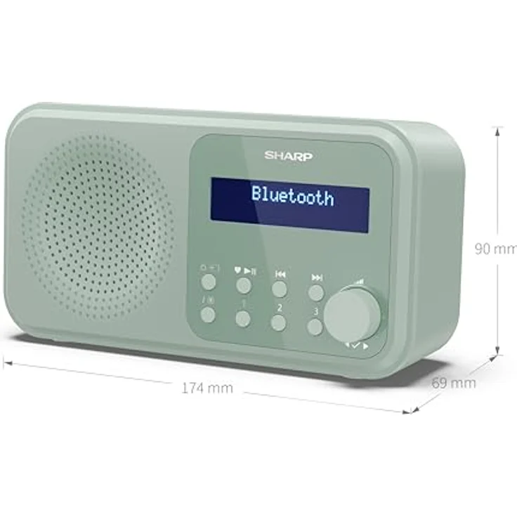 Sharp TOKYO DR-P420 Digitalradio (DAB) mit FM-Tuner, RDS, 20 Stationsspeicher, Bluetooth 5.3, grün – Bild 6