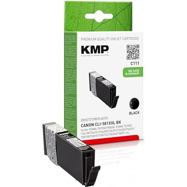 KMP Druckerpatrone für CLI-581 XXL BK Schwarz - Kompatibel - Tintenpatrone für Canon PIXMA TS6150 TS8150 - Office Druckerzubehör – Bild 2