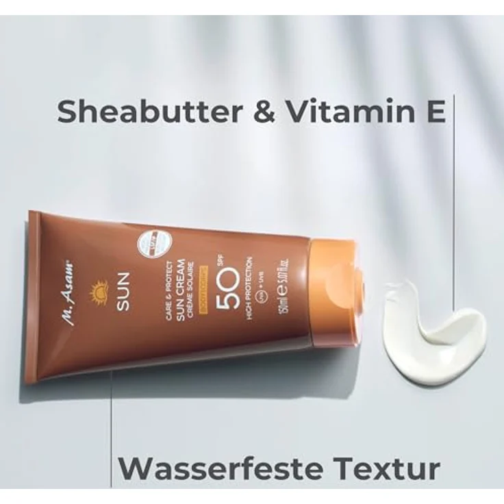 M. Asam SUN Care & Protect Körper Sonnencreme LSF 50 (150 ml) – Sheabutter & Vitamin E, wasserfest, vegan – Bild 3