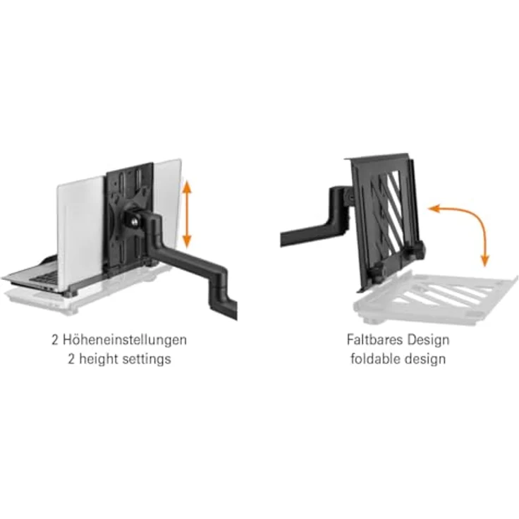 my wall HLA4L Verstellbarer Laptop Adapter-Halter in Schwarz - Ergonomische Laptop-Ablage mit universeller Kompatibilität – Bild 5
