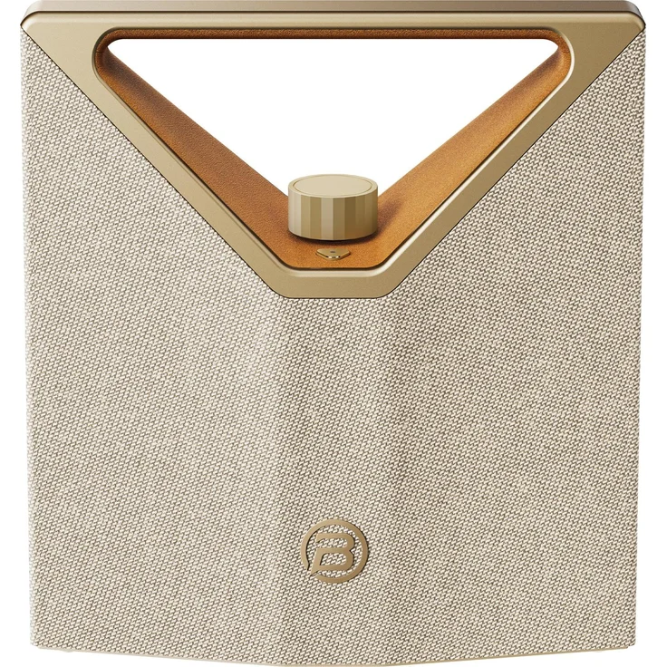 Bugani Brief Plus Bluetooth-Lautsprecher, 4 Zoll Subwoofer, Bluetooth 5.4, IPX5 wasserdicht, 13 h Akkubetrieb, champagne