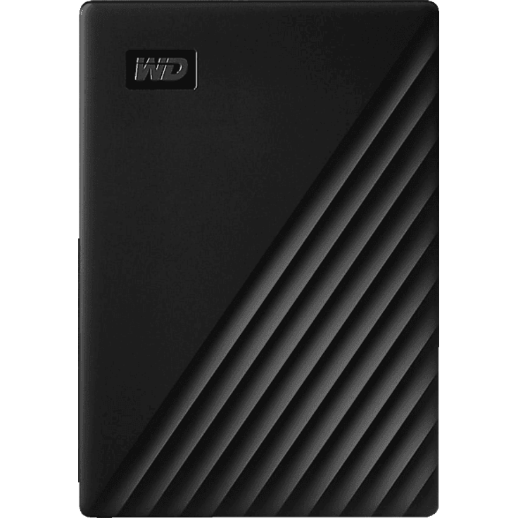 WD My Passport™ 2 TB externe Festplatte, 2,5 Zoll, schwarz, mobiler Speicher mit Passwortschutz und Backup-Software