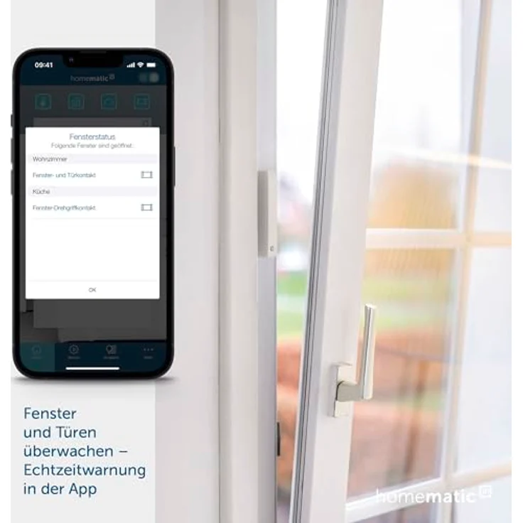 Homematic IP HMIP-SWDO-2 Fenster- und Türkontakt optisch weiß Sensor Überwachung – Bild 2