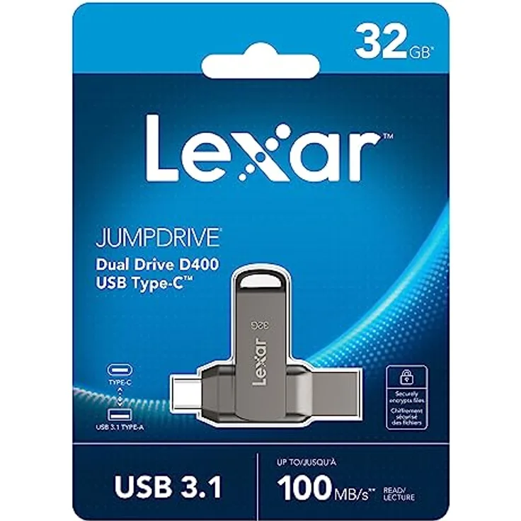 Lexar 32GB JumpDrive Dual Drive D35c USB 3.0 Type-C, Flash-Laufwerk - Preisvergleich