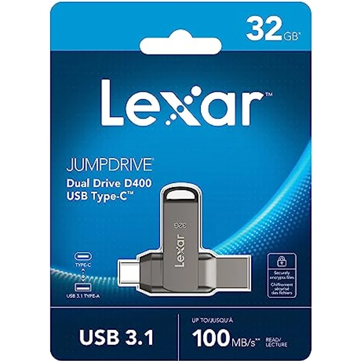 Lexar 32GB JumpDrive Dual Drive D35c USB 3.0 Type-C, Flash-Laufwerk - Preisvergleich – Bild 1