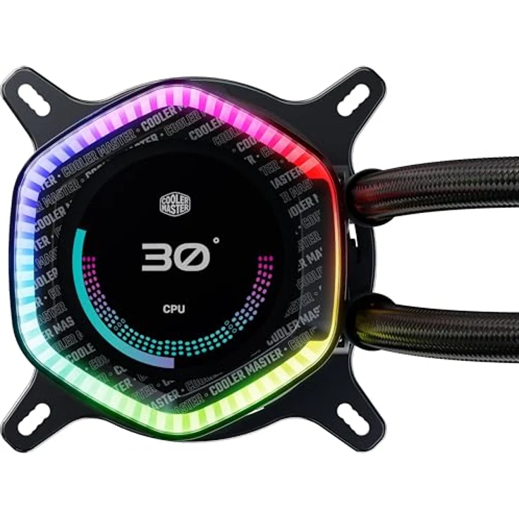 Cooler Master MasterLiquid 360 Ion CPU-Wasserkühlung – HALO-LCD-Anzeige, Gen X Zweikammerpumpe, Mobius 120P ARGB-Lüfter, RGB, LGA1700- & AM5-Halterungen – Bild 3