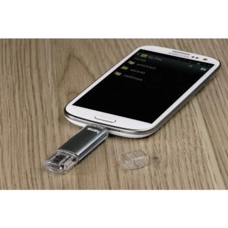 Hama 64GB USB-Speicherstick mit USB 2.0 & microUSB (2-in-1 USB-Stick, z.B. für Android Handy, Tablet, Computer, Notebook, PC, Laptop, MacBook, OTG, 10MB-s) Handy-Stick, Doppel Memory-Stick grau – Bild 2