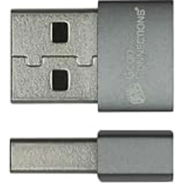 Good Connections USB 2.0 Adapter, Stecker A an USB-C Buchse, Aluminiumgehäuse grau, 10er-Set, 60 W, Plug and Play – Bild 3