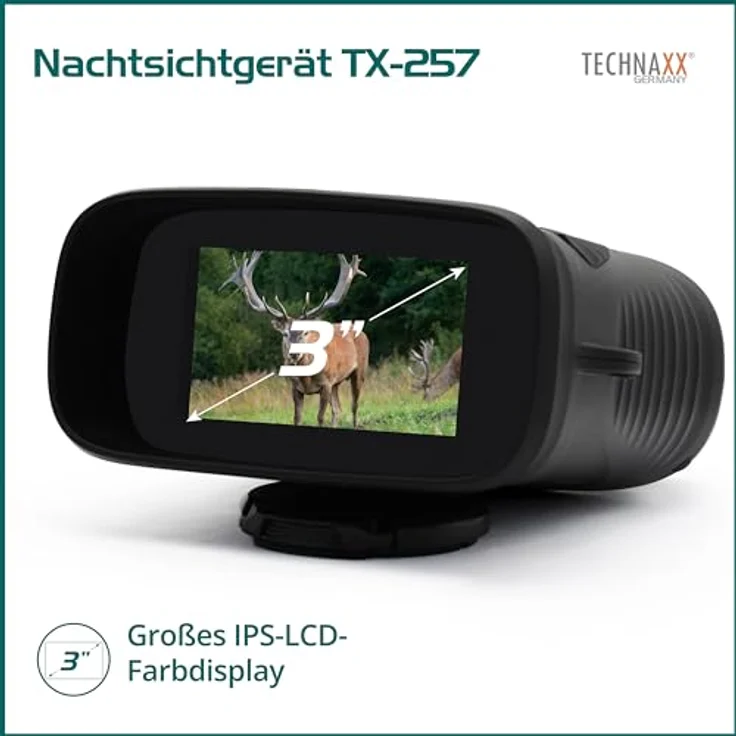 Technaxx Nachtsichtgerät TX-257 – Full-HD-Videoauflösung 1080p, 40MP Fotoauflösung, 4X Optische Vergrößerung, 8X Digitalzoom und IR LED - Nachtsichtfernglas für Jagd, Wandern - Preisvergleich – Bild 2