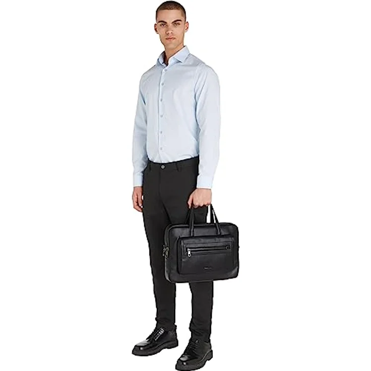 Calvin Klein Herren Elevated Laptoptasche, 2 g Computertasche, Ck Schwarz – Bild 3
