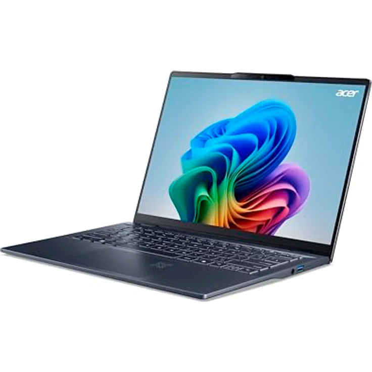 Acer Swift 14 AI (SF14-51-58TU) AI Notebook 40 Tops - 14" WQ2.8K OLED Display, Intel Core Ultra 5 226V, 16 GB RAM, 512GB SSD, Intel Arc Grafik 130V, AI Features, Windows 11, QWERTZ Tastatur, blau – Bild 4