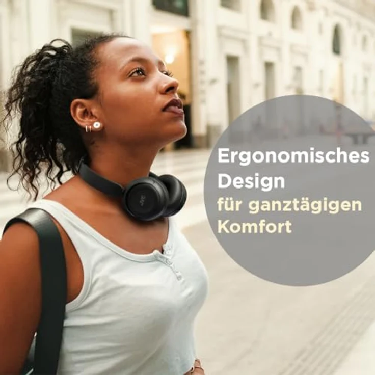 JVC HA-S59W-B, Wireless Kopfhörer mit 50 Std. Akku, weichen Ohrpolstern, faltbarem Design, Bluetooth® 5.3, Multipoint, App-EQ & Mikrofon – Matt Schwarz – Bild 4