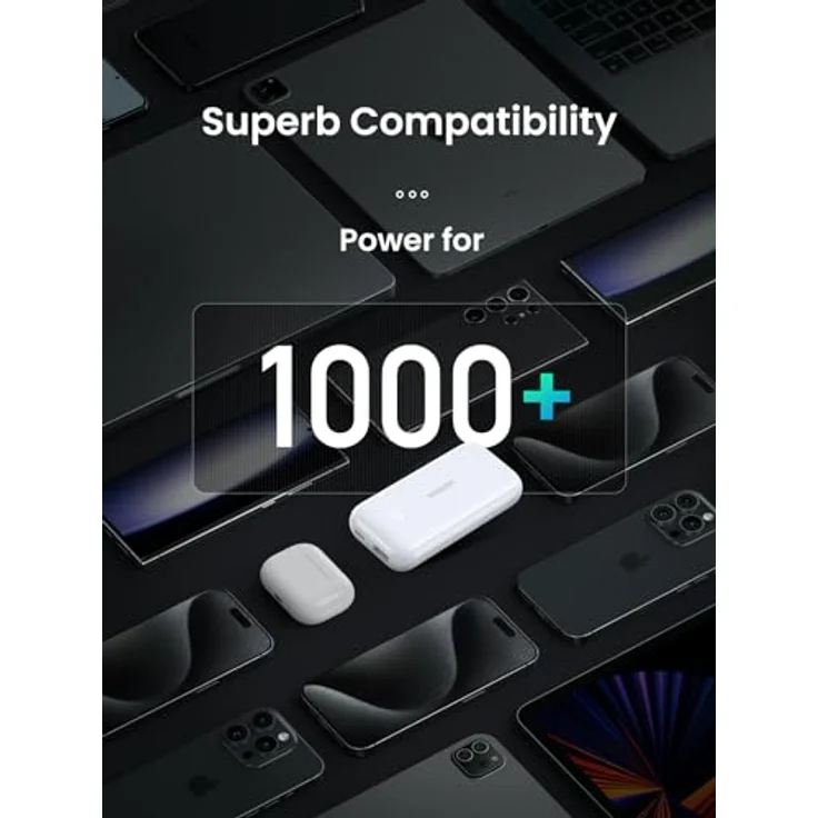 UGREEN 25189, 10000mAh Reversible Powerbank mit Schnellladung (USB-C 30W), weiß – Bild 7