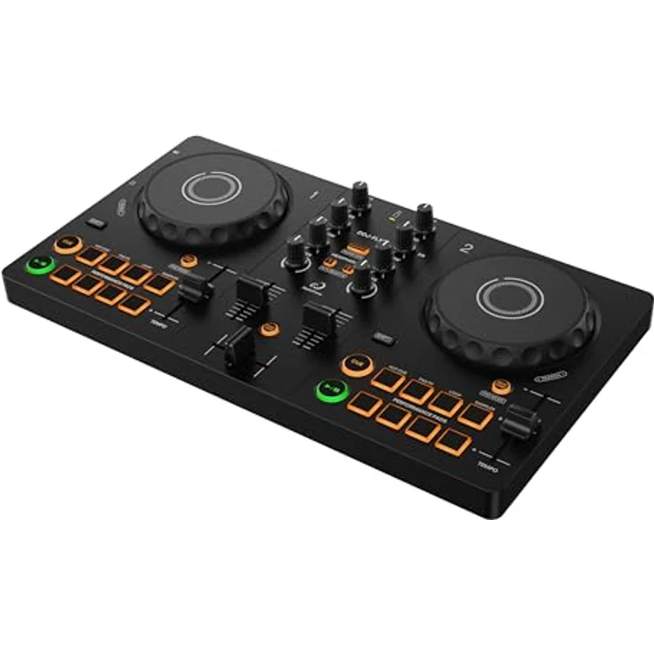 Pioneer DJ DDJ-FLX2 Kompakter 2-Kanal DJ-Controller, Unterstützt Musik-Streamingdienste in Schwarz – Bild 3