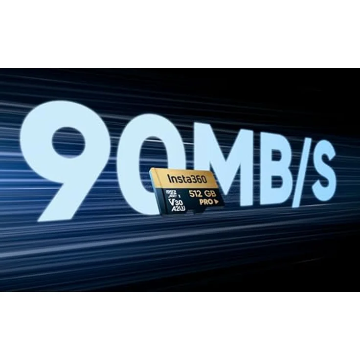 Insta360 512 GB UHS-III V30 A2 MicroSD Speicherkarte für One X/X2/X3/X4, R/RS, Ace Pro und Sphere Action Kameras, Lesegeschwindigkeit 90 MB/s, Schreibgeschwindigkeit 90 MB/s – Bild 3