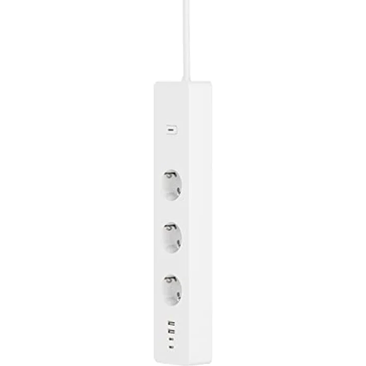 Woox Steckdosenleiste R6132 Intelligente Steckerleiste 3 AC-Ausgänge Type F 1,5 m 3680 W Weiß (3 x USB, Alexa-kompatibel) – Bild 4