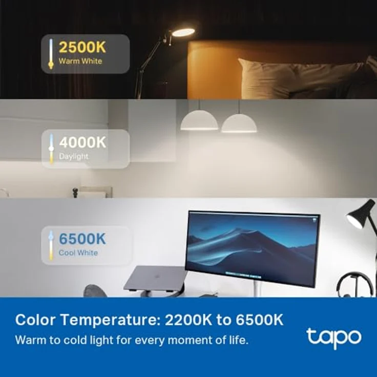 Tapo TP-Link L535E Alexa Lampe E27, Matter zertifiziert, mehrfarbige dimmbare smarte WLAN Glühbirne, kompatibel mit Alexa, Siri oder Google Assistant, Energieüberwachung, kein Hub notwendig – Bild 5