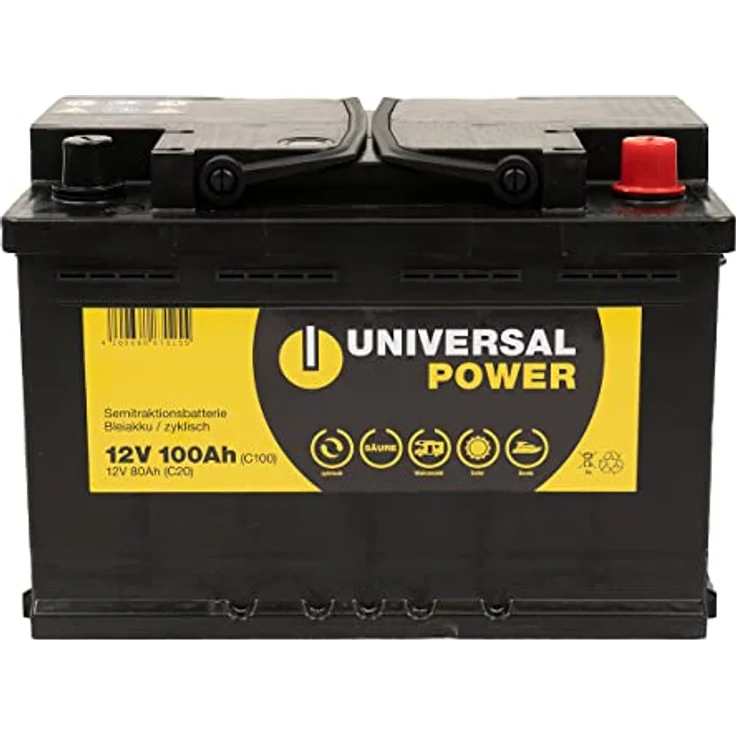 Universal Power UPA12-100 Solar Batterie Wohnmobilbatterie 12V 100Ah zyklenfest, für Solaranlagen und Wohnmobile geeignet – Bild 4