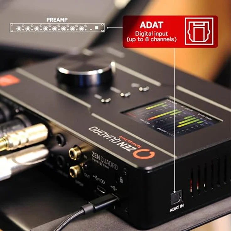 ANTELOPE Zen Quadro Synergy Core, digitales Aufnahmegerät mit 24-bit/192 kHz Audioaufzeichnung, inkl. 37 Effekten und Bitwig Studio Essentials – Bild 5