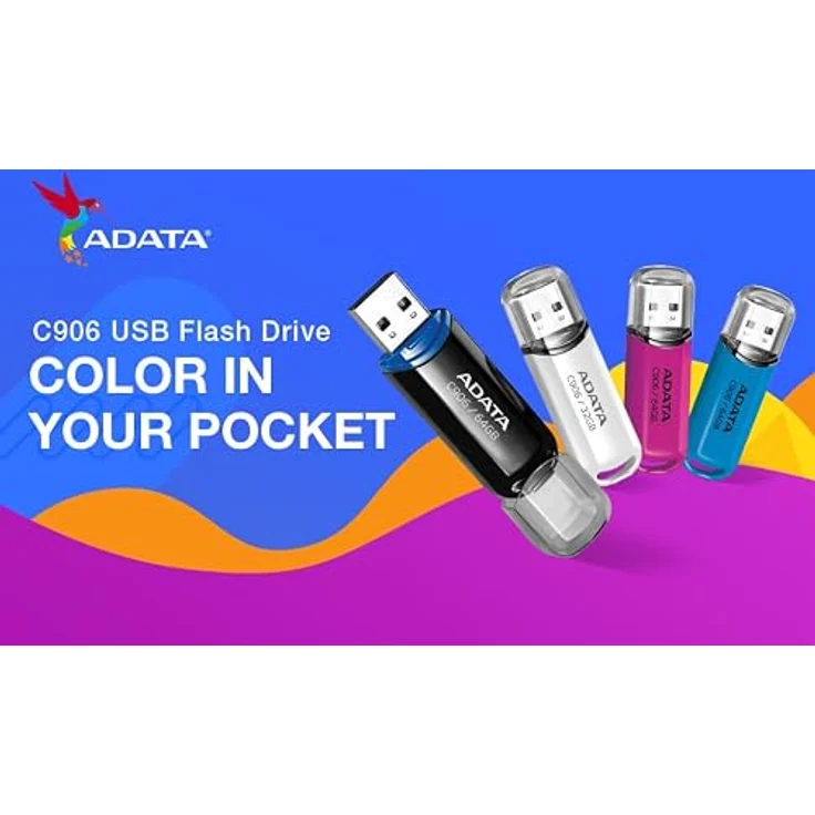 A-Data DashDrive C906, USB-Stick mit 64 GB Speicher, USB 2.0, blau – Bild 5